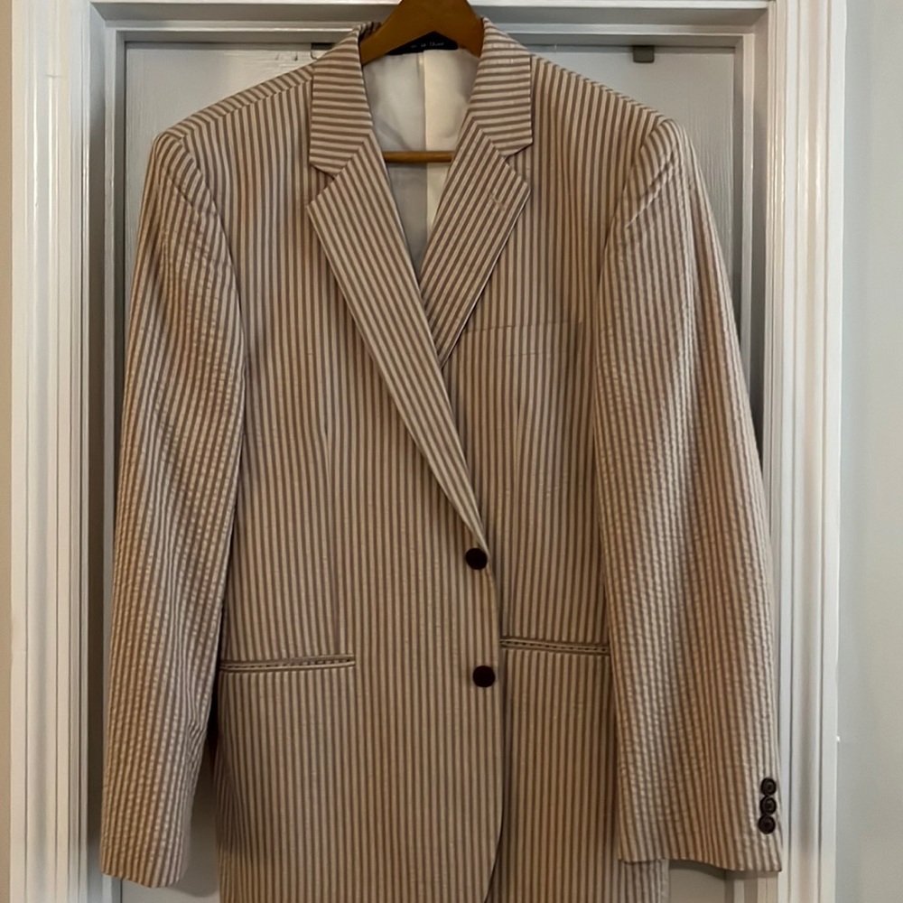 Alan Flusser seersucker jacket. 42R